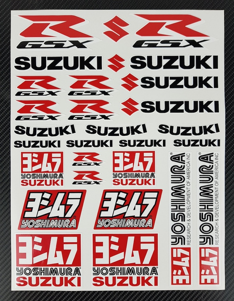 Motorcycle motorbike fairing helmet stickers bike graphics decals for SUZUKI GSX-R 600 750 1000 gsxr Yoshimura Laminated image