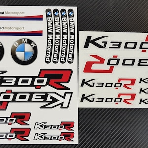 2 pièces autocollants moto carénage casque moto piste de course autocollants graphiques pour BMW K1300R k1300 R Motorrad laminé