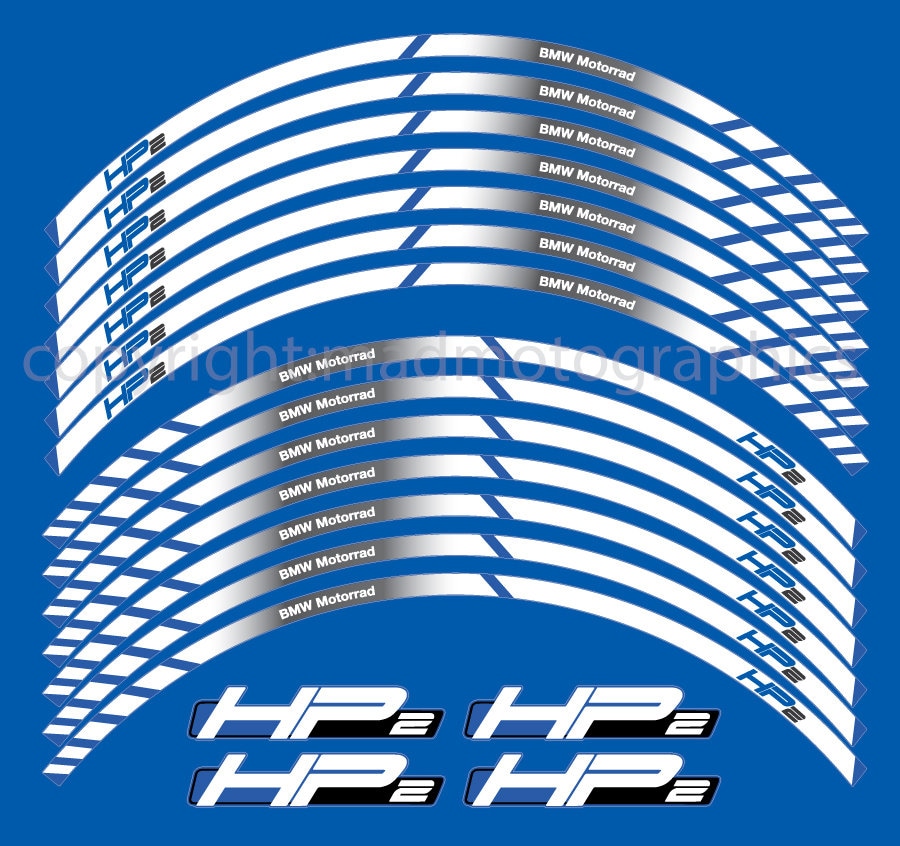 Motorcycle Wheel Stickers Decals Set Rim Tape Stripes Race Etsy