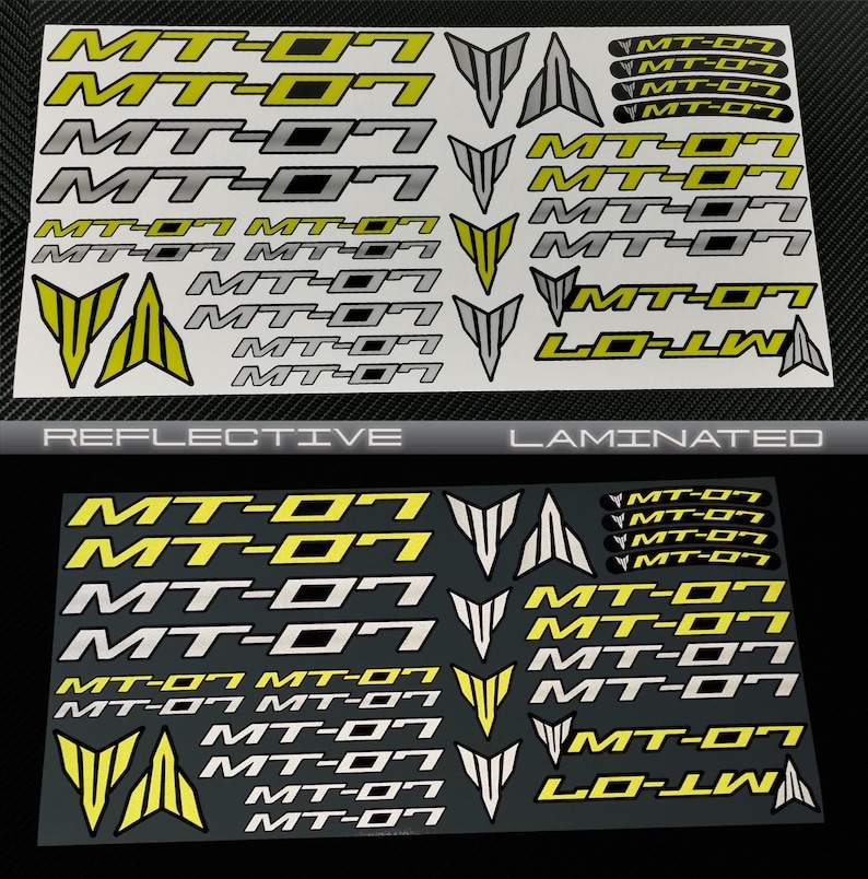 Mt07 Sticker Reflective Motorcycle Stickers Graphics Fairing Decals for YAMAHA MT07 ...