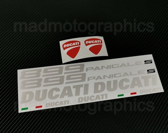 Full motorcycle motorbike sticker set fairing tank decals for DUCATI 899 Panigale S brushed aluminum oem size
