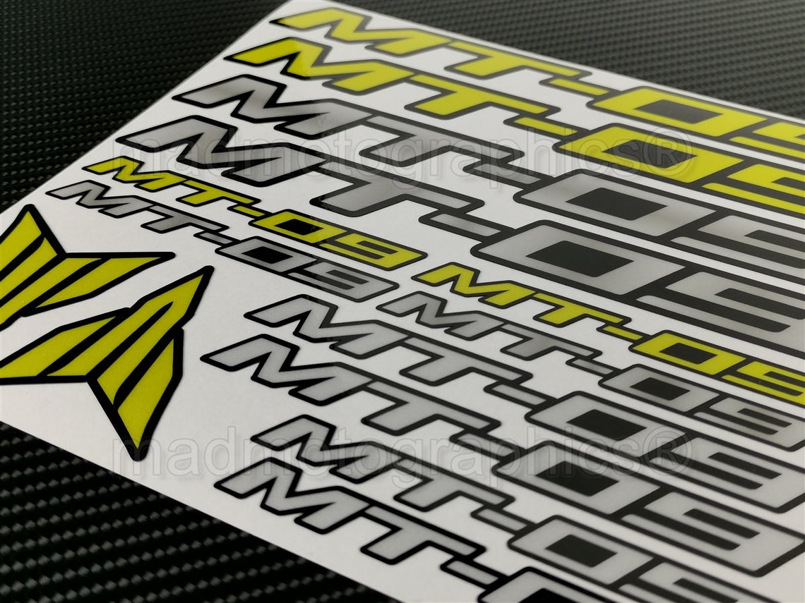 Mt07 Sticker Reflective Motorcycle Stickers Set Graphics Fairing Helmet Decals for ...