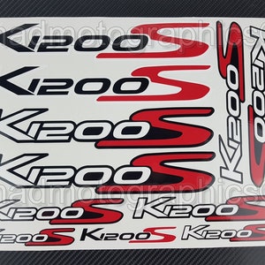 Autocollants de casque de carénage de moto autocollants graphiques de vélo pour BMW K1200S k1200 S laminés