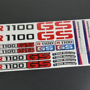 Reflective Motorcycle stickers set graphics fairing panniers helmet decals for BMW R1100GS Adventure r1100 GS Motorrad Red Laminated