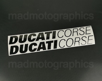 2x DUCATI CORSE Panigale 1199 1299 899 side fairings stickers 38 cm. Many colours