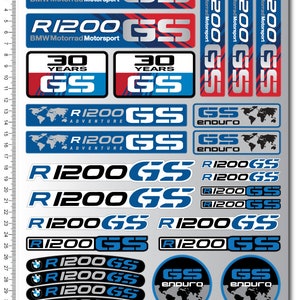 Stickers moto carénage casque moto stickers graphiques vélo pour BMW R1200GS Adventure Enduro laminé bleu