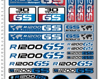 Motorcycle motorbike fairing helmet stickers bike graphics decals for BMW R1200GS Adventure Enduro Laminated Blue