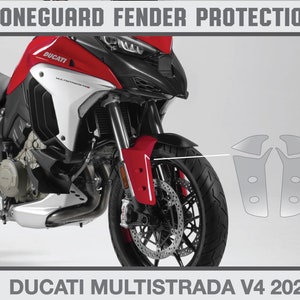 StoneGuard spatbord spatbord krasbescherming past op DUCATI Multistrada V4 V4S motorfiets steenslag helder UV-bescherming PPF-film klaar om te passen