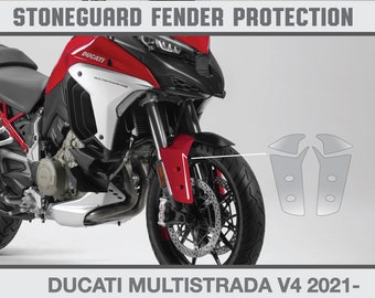Protection contre les rayures du garde-boue StoneGuard pour moto DUCATI Multistrada V4 V4S, éclats de pierre, protection UV transparente, film PPF prêt à monter