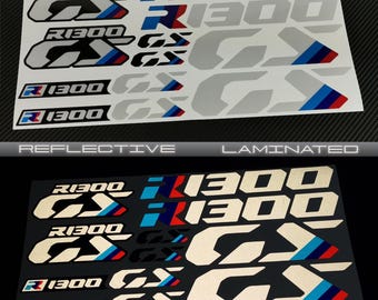 Reflective Motorcycle Decal Set for BMW R1300 GS helmet panniers graphics