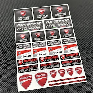 Motorrijwiel kuip helm stickers fiets decals voor Ducati Panigale Multistrada Diavel Monster edizione speciale passione italiana