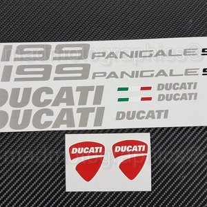 Volledige motorrijwiel sticker set kuip tank stickers voor DUCATI 1199 Panigale geborsteld aluminium oem maat