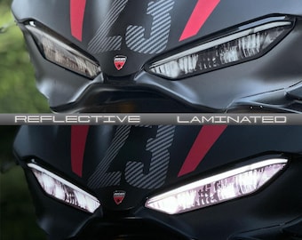 Reflective headlights stickers graphics race fairing decals for DUCATI Panigale V4 V4S V4R Laminated