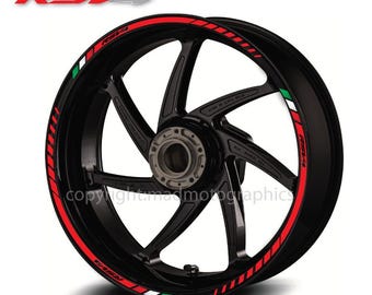 Motorcycle wheel stickers graphics decals rim tape stripes motorbike Laminated