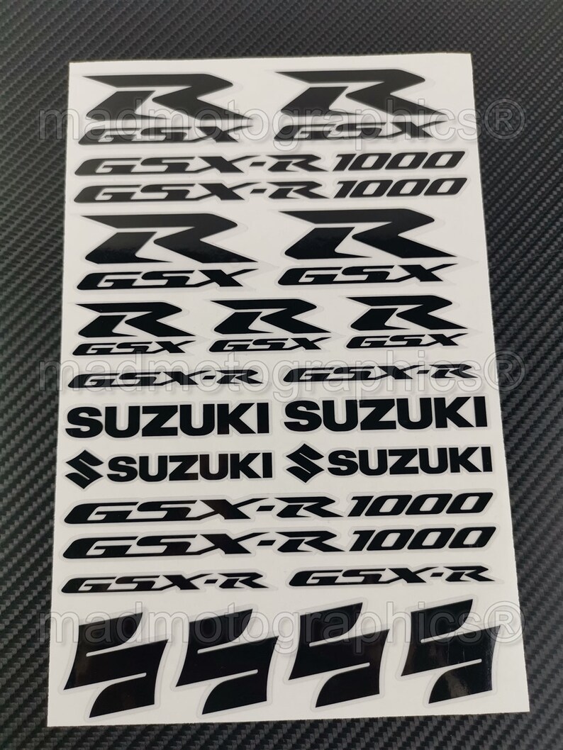 2 parts motorcycle fairing helmet sticker labels motorcycle graphics decals for SUZUKI GSX-R1000 gsxr 1000 Fluorescent Neon Yellow Laminated image