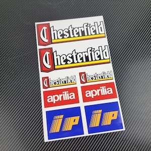 Motorrad Verkleidungshelm Fahrradgrafik Aufkleber Aprilia Racing Chesterfield UV Laminiert