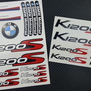 2 Parts motorcycle motorbike fairing helmet stickers race track bike graphics decals for BMW K1200S k1200 S Motorrad Laminated