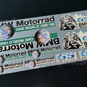 反射バイクステッカーセット グラフィック フェアリング パニア ヘルメット デカール BMW R1200GS R1250GS GS アドベンチャー Motorrad ラミネート加工