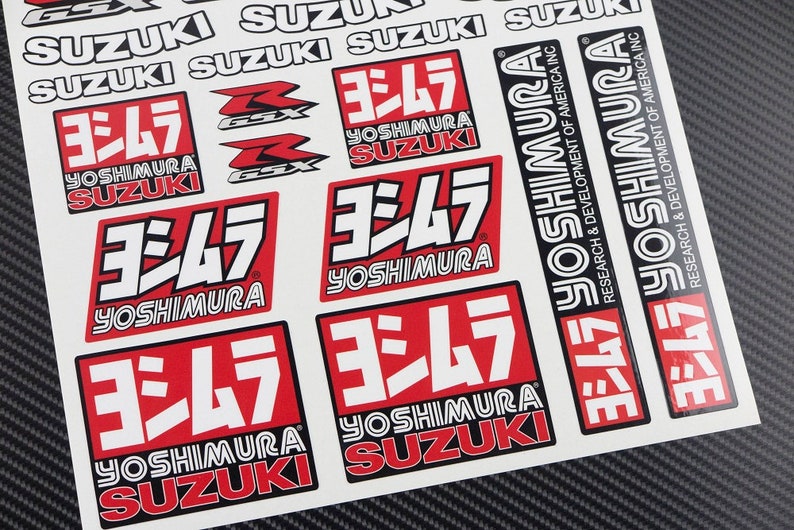 Motorcycle motorbike fairing helmet stickers bike graphics decals for SUZUKI GSX-R 600 750 1000 gsxr Yoshimura Laminated image