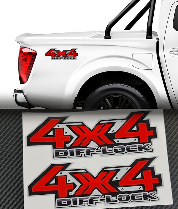 2x 4x4 pegatinas gráficos para camioneta coche Atv Utv cuerpo cola  calcomanías gráficos para Ford Ranger Toyota Hilux F150 Dodge Ram Laminado  -  España