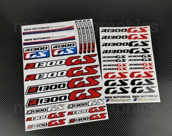 2 Teile Motorrad Verkleidung Helm Aufkleber Race Track Bike Graphics Decals für BMW R1300GS R1300 GS Laminiert