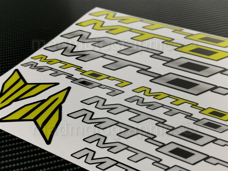 Mt07 Sticker Reflective Motorcycle Stickers Set Graphics Fairing Helmet Decals for ...
