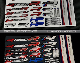 Reflective Motorcycle stickers graphics fairing decals for BMW R1250R r1250 R Motorrad Red Laminated