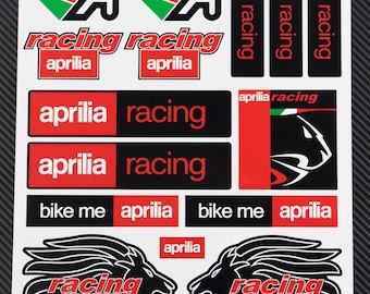 Motorrad Verkleidungshelm Fahrradgrafik Aufkleber für Aprilia Racing RSV4 Tuono V4 RS125 RS250 SXV Caponord Laminiert