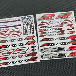 2 pièces autocollants de casque de moto carénage autocollants graphiques de vélo de piste de course pour BMW S1000R s1000 R Motorrad Motorsport laminé