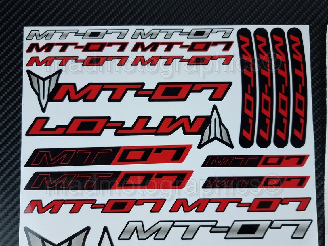Mt07 Sticker Two Parts Motorcycle Fairing Helmet Stickers Motorbike Graphics Decals ...