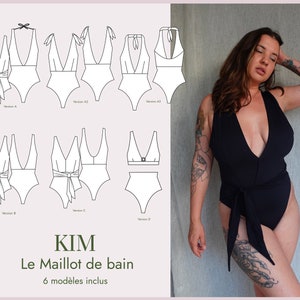 The KIM swimsuit - PDF sewing pattern - 7 patterns included