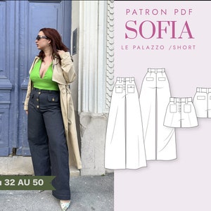 SOFIA - PALAZZO PANTS + shorts Pdf pattern