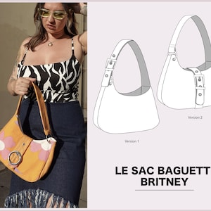 SEWING PATTERN pdf Britney the baguette bag style 2000 Y2K