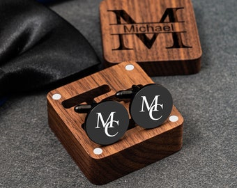 Gemelos personalizados para padrinos de boda y juego de clips de corbata, gemelos personalizados con nombre, gemelos grabados, juego de clips de corbata de boda, regalos de padrino