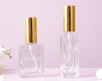 Custom Glass Perfume Bottle with Name, Engraved Name Atomizer, Personalized Glass Spray Bottle, Bridesmaid Gift, Travel Size Spray for Women