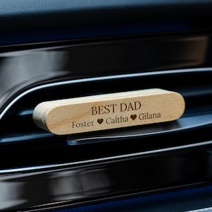 Engraved Car Air Freshener Vent Clip,Car Accessories,Vent Clip Aroma Car Diffuser,Custom Father&#39;s Day Gift, Gift for Him,Husband Gift Ideas