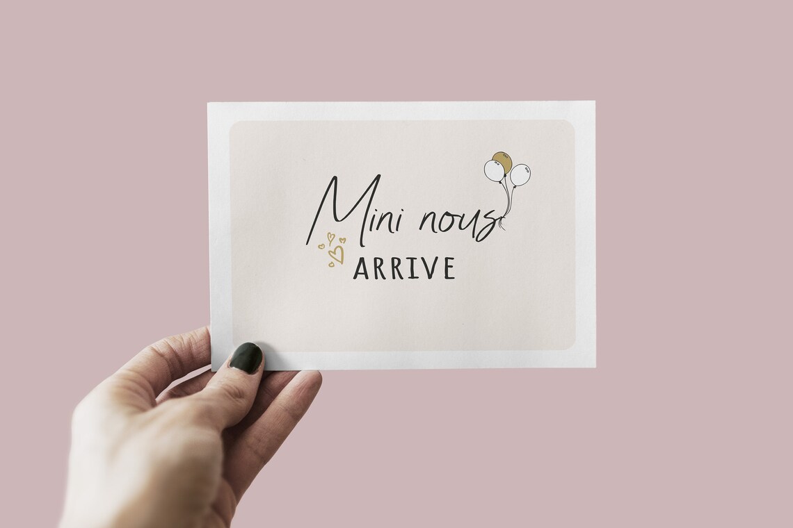 Carte Annonce Grossesse mini Nous Arrive Etsy Carte Annonce Grossesse mini Nous Arrive Etsy