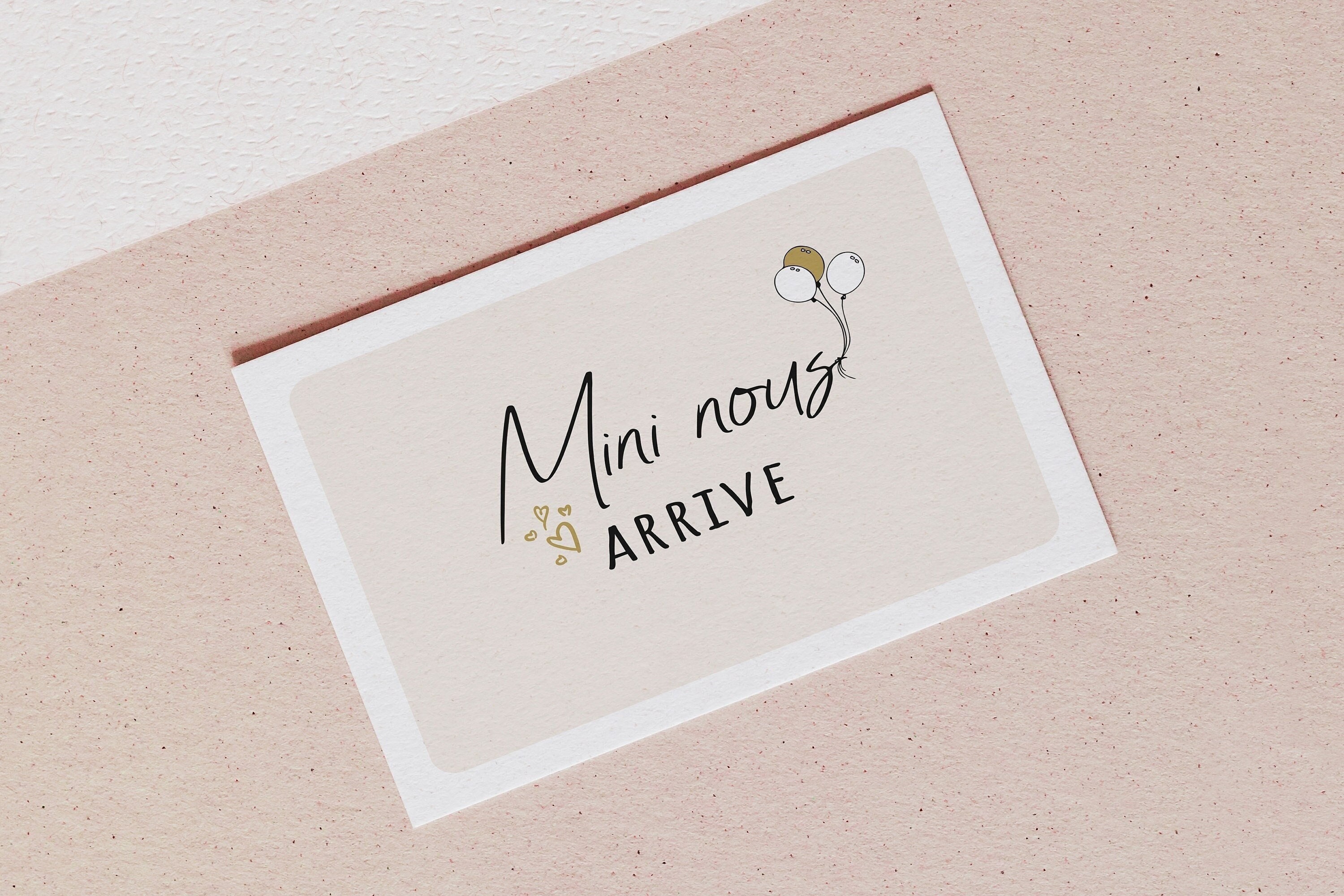 Carte annonce Grossesse mini nous arrive annonce naissance Etsy France