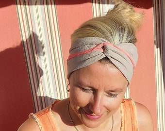 Hair band, choice of colors, muslin, one size, to tie yourself, for all head sizes, plus free gift