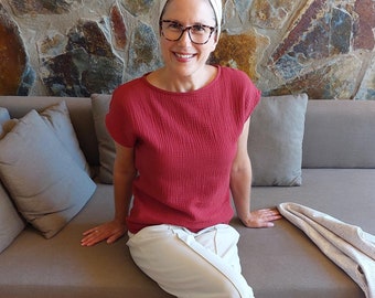 Color selection size XS - XXXXL - size 34 - 48 - model Charlotte - muslin blouse - women - top - shirt - muslin - women