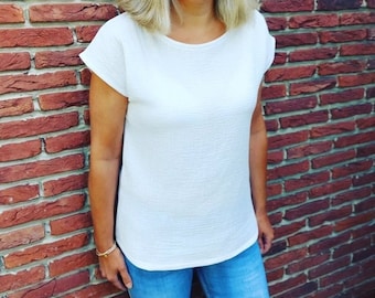 Farbauswahl Gr.XS - XXXXL- Gr.34- 48 - Modell Charlotte - Musselinbluse - Damen - Top - Shirt - Musselin - Women