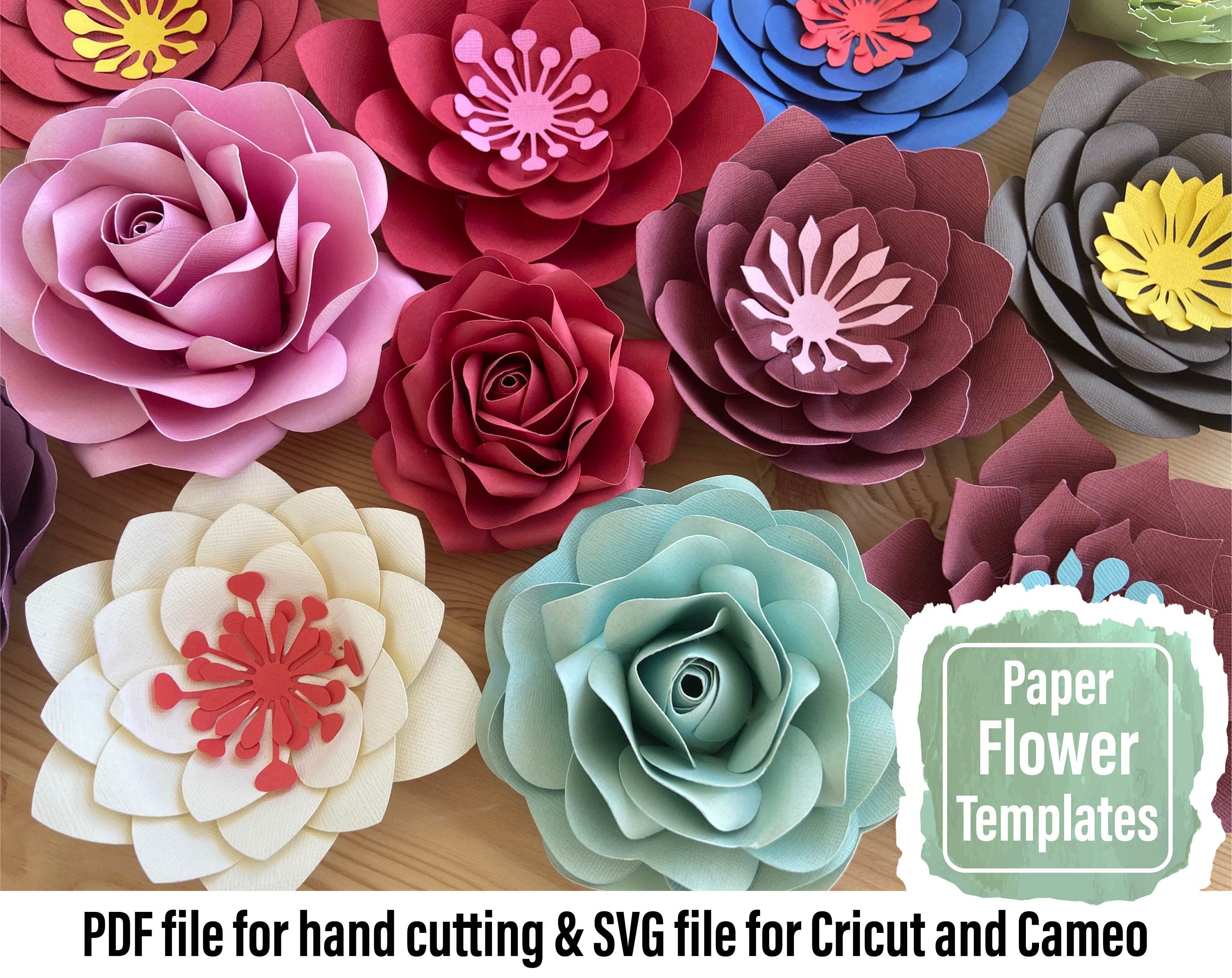 Large Paper Flower Template Etsy Large Paper Flower Template Etsy