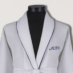Personalized Waffle Bathrobe | Custom Embroidered Robe with Name | Perfect Bridal Party Robes
