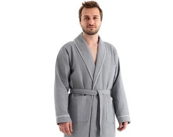 Custom Robe For Men and Women Gift for Father and Mother Dad Moms Personalized Waffle Robe Gift For Man and Woman