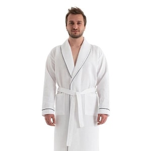Custom Robe For Men Father and Mother Gift Valentine Days gift Personalized Waffle Robe Gift For Men Gift For Him Lightweight Robe