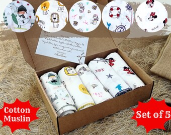 Muslin Baby Blanket Gift Box New Mom Gift Box Baby Shower Blanket Newborn Gift Box new parents gift box Baby Shower Gift