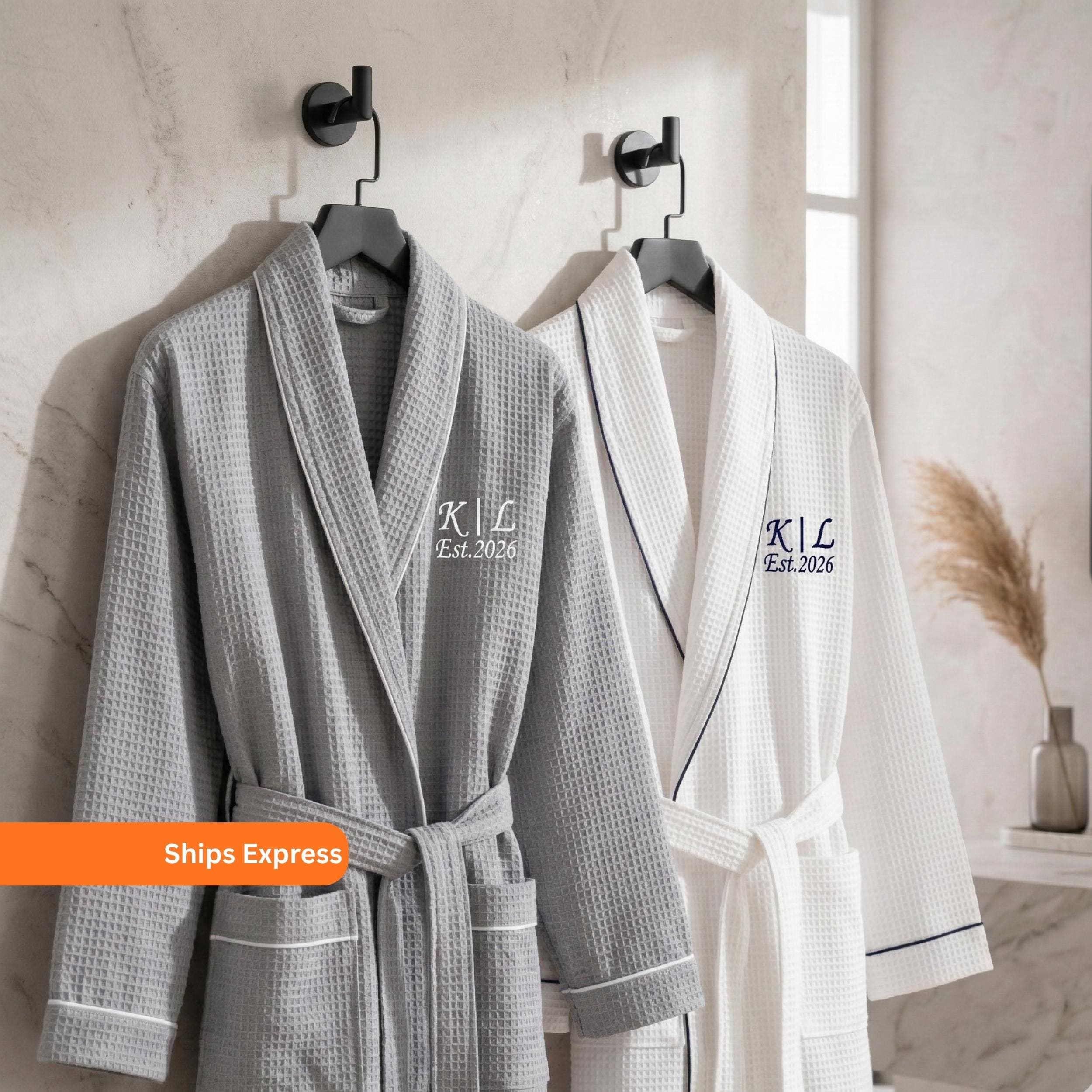 white christmas dresses Personalised White Hooded Kids Dressing Gown – Keedd main image 0