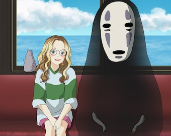 Custom Anime Portrait: Ghibli Style Art Commission (Digital File)