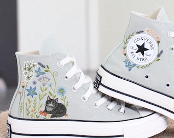 Individuell bestickte Katze beste Sneakers: Personalisierte Haustier-Turnschuhe
