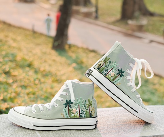 Zapatillas altas Converse con bordado personalizado, zapatillas